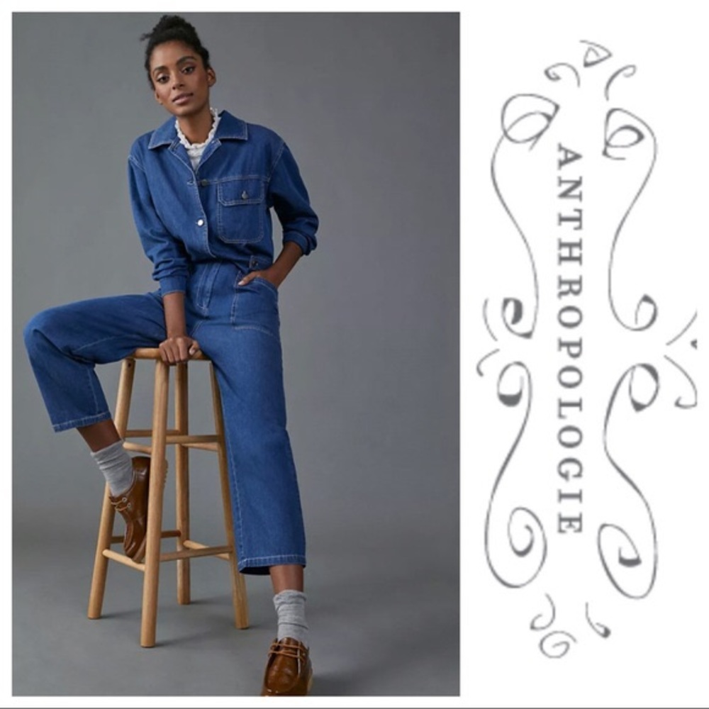 Anthropologie | AYA DENIM UTILITY JUMPSUIT | Sz S